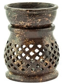 Soap Stone Oil Burner, Net Carving
