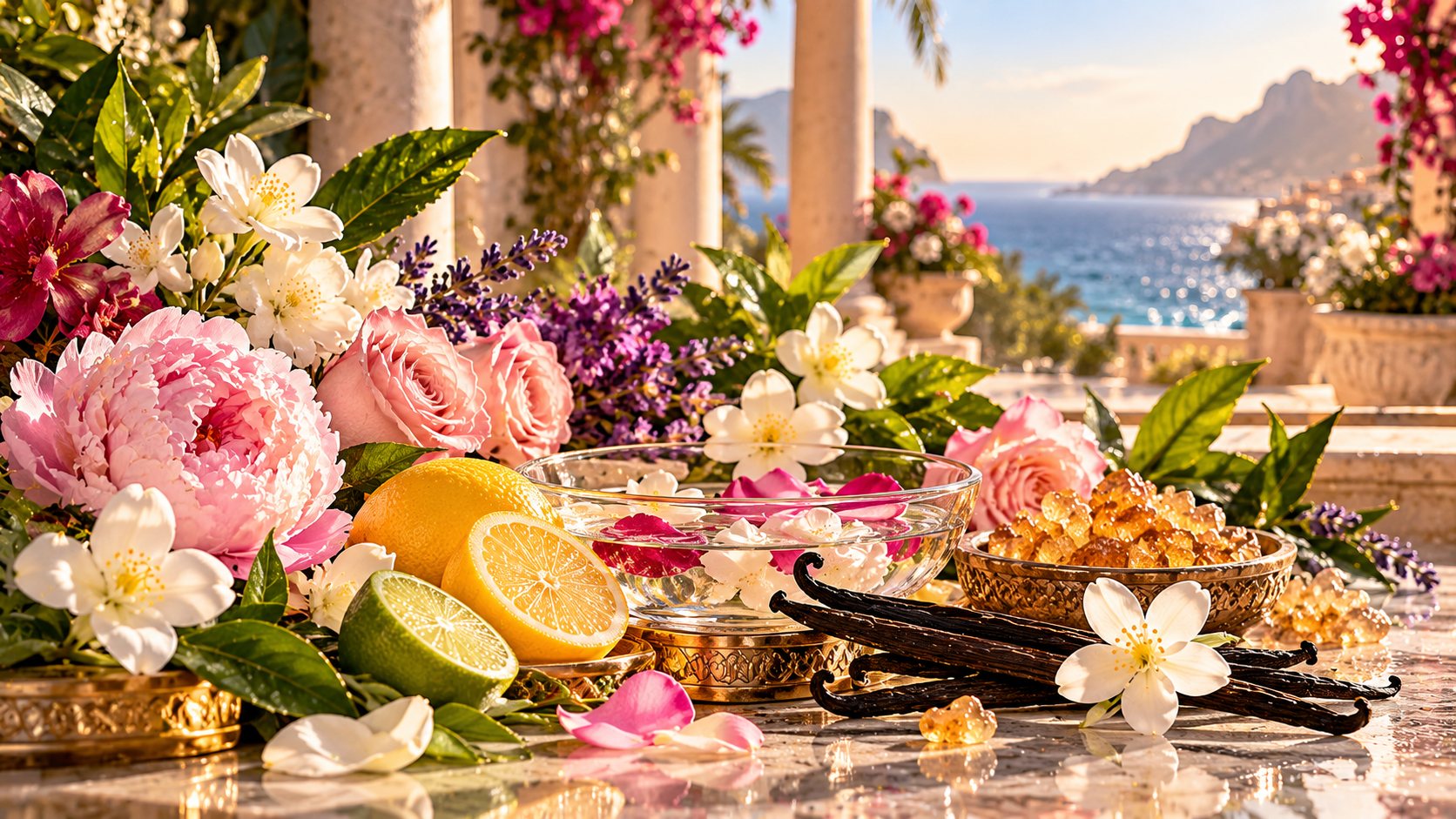 Fresh fragrance ingredients — fruits, flowers and botanicals by the water